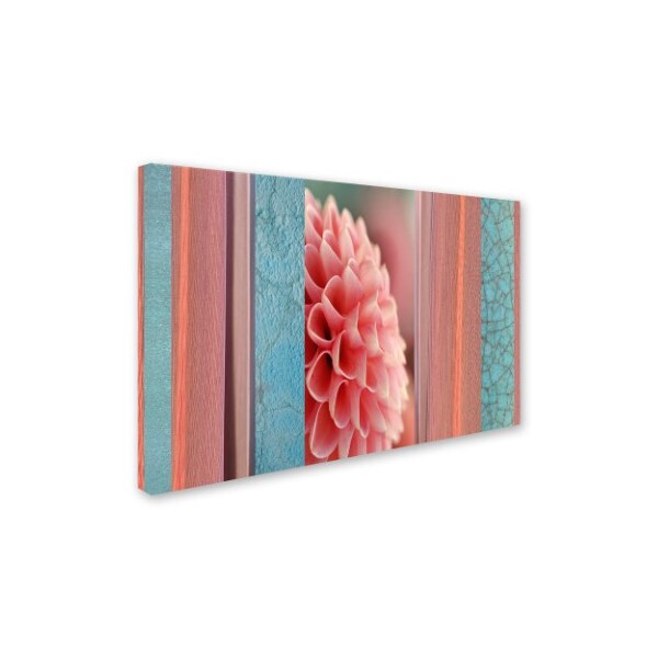 Cora Niele 'Salmonpink Dahlia Collage' Canvas Art,12x19